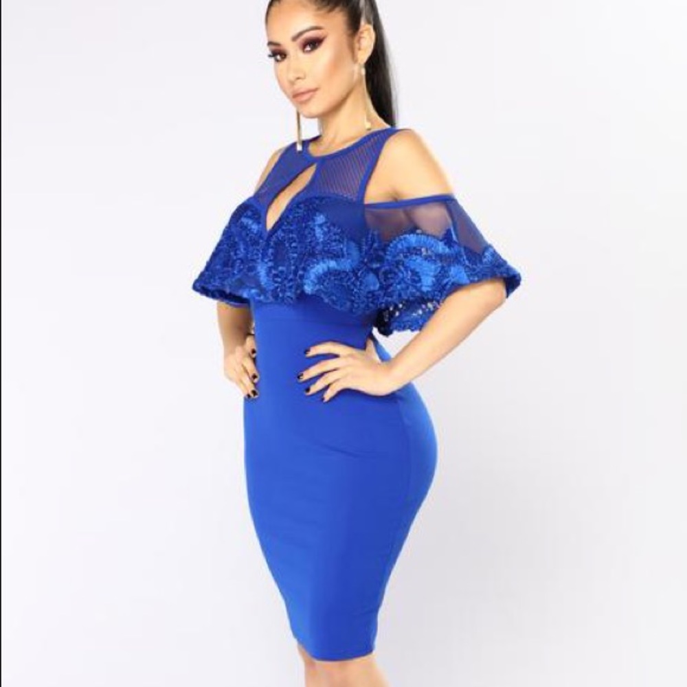Telling Your Secret Midi Dress - Royal